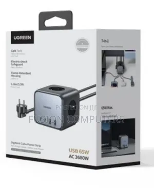 Ugreen Cd268 3ac Outlets, 65w 2a2c Diginest Cube Power Strip Ug-90906