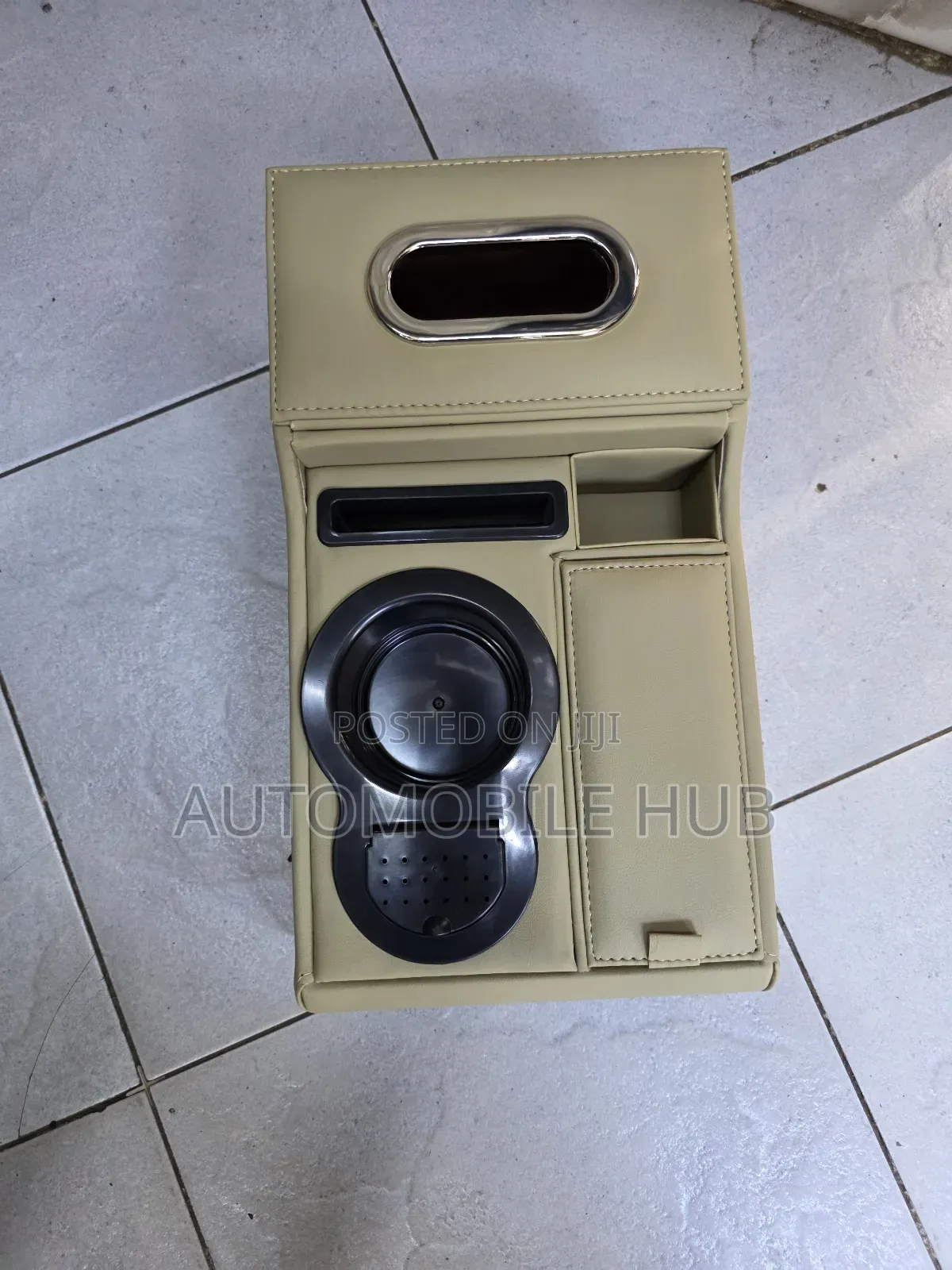 Universal Car Armrest Organizer With Cup Holder Storage Console Box