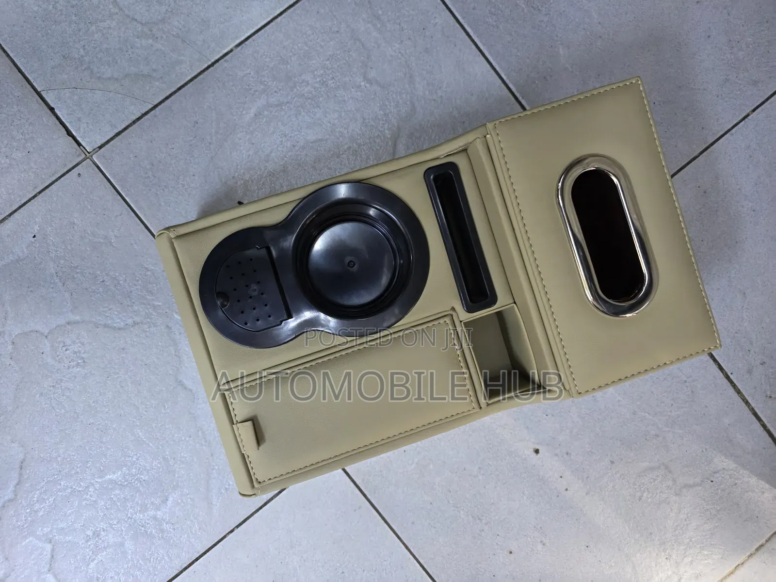 Universal Car Armrest Organizer With Cup Holder Storage Console Box