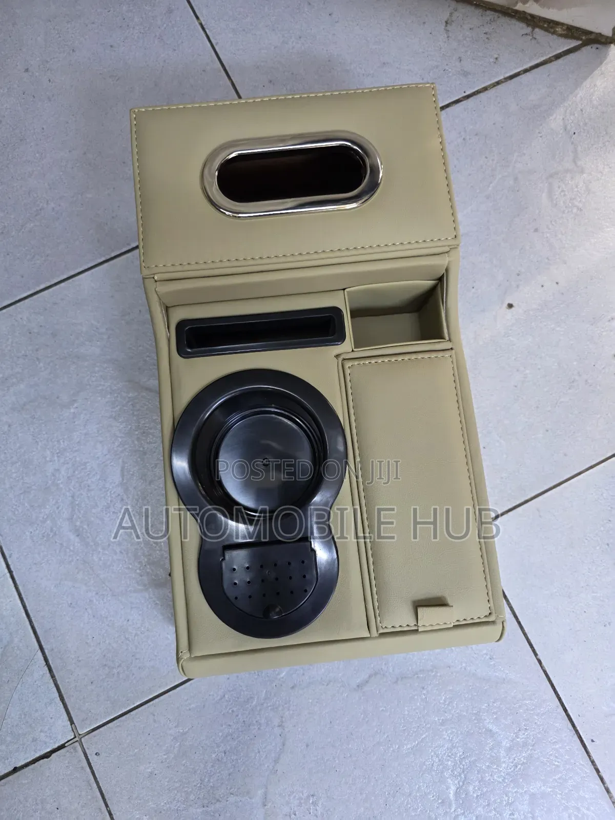 Universal Car Armrest Organizer With Cup Holder Storage Console Box