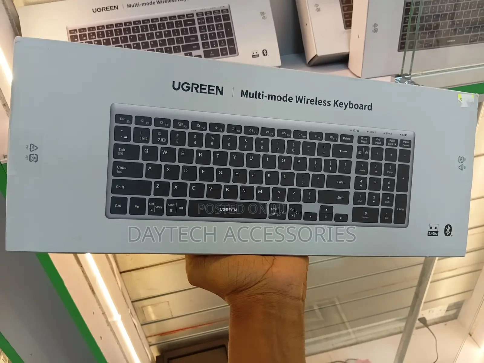 Ugreen Wireless Keyboard Bluetooth 5.4 2.4ghz Rechargeable.