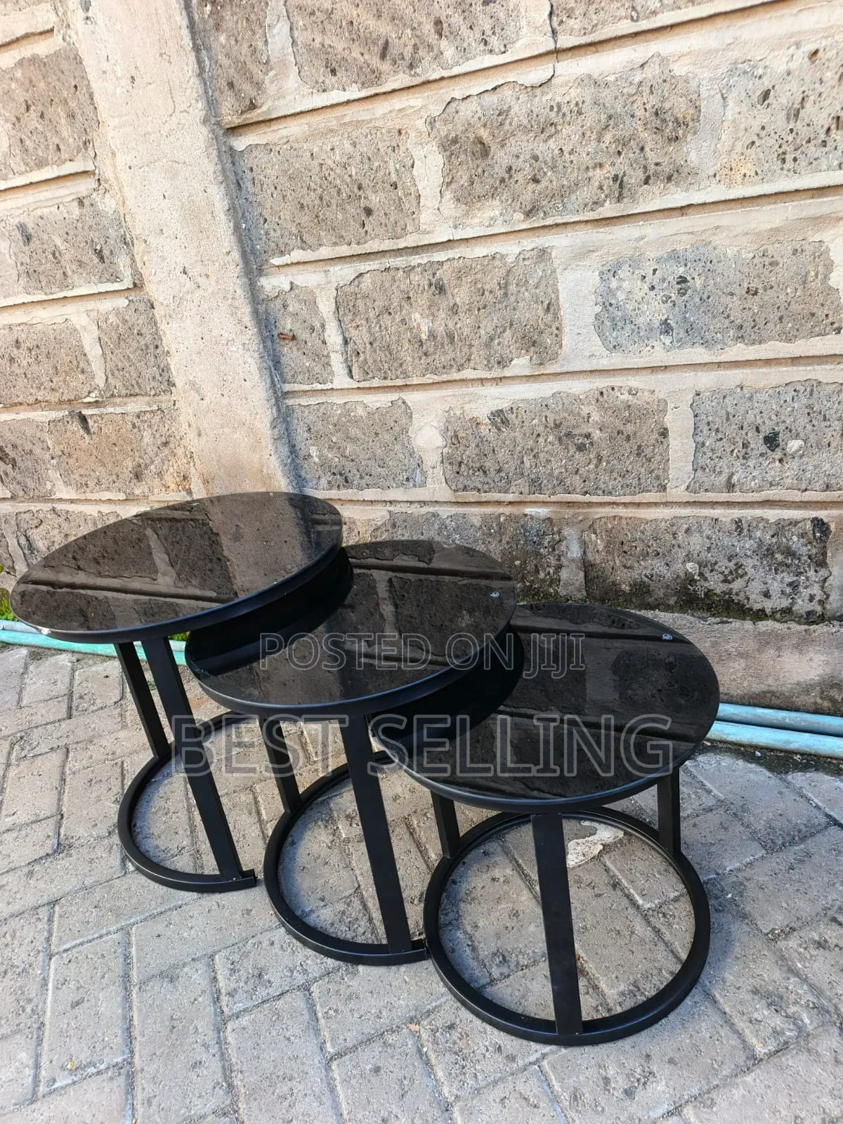 All Black 3 Piece Coffee Table