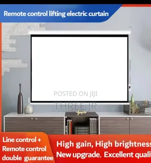 Electric Controlled Projector Screen With Remote 72inch