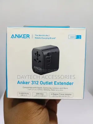 Anker Powerextend 3 Ports (1 Usb-C/2x Usb-A) Universal Travel Adapter