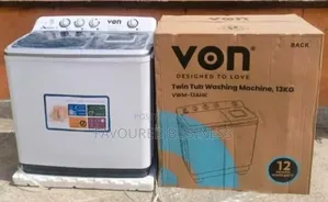 13kg Von Twin Tub Washing Machine/Semi Autumatic Machine