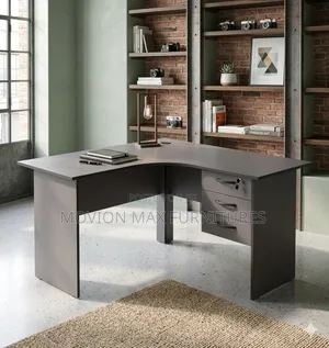 Gray Office Lshape Desk