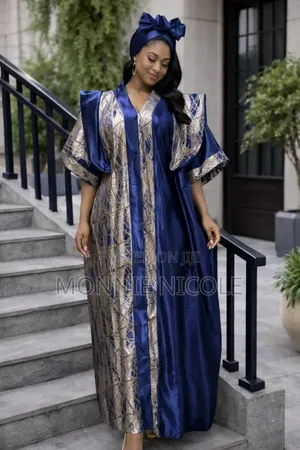 Classic African Blue Bubu Dress