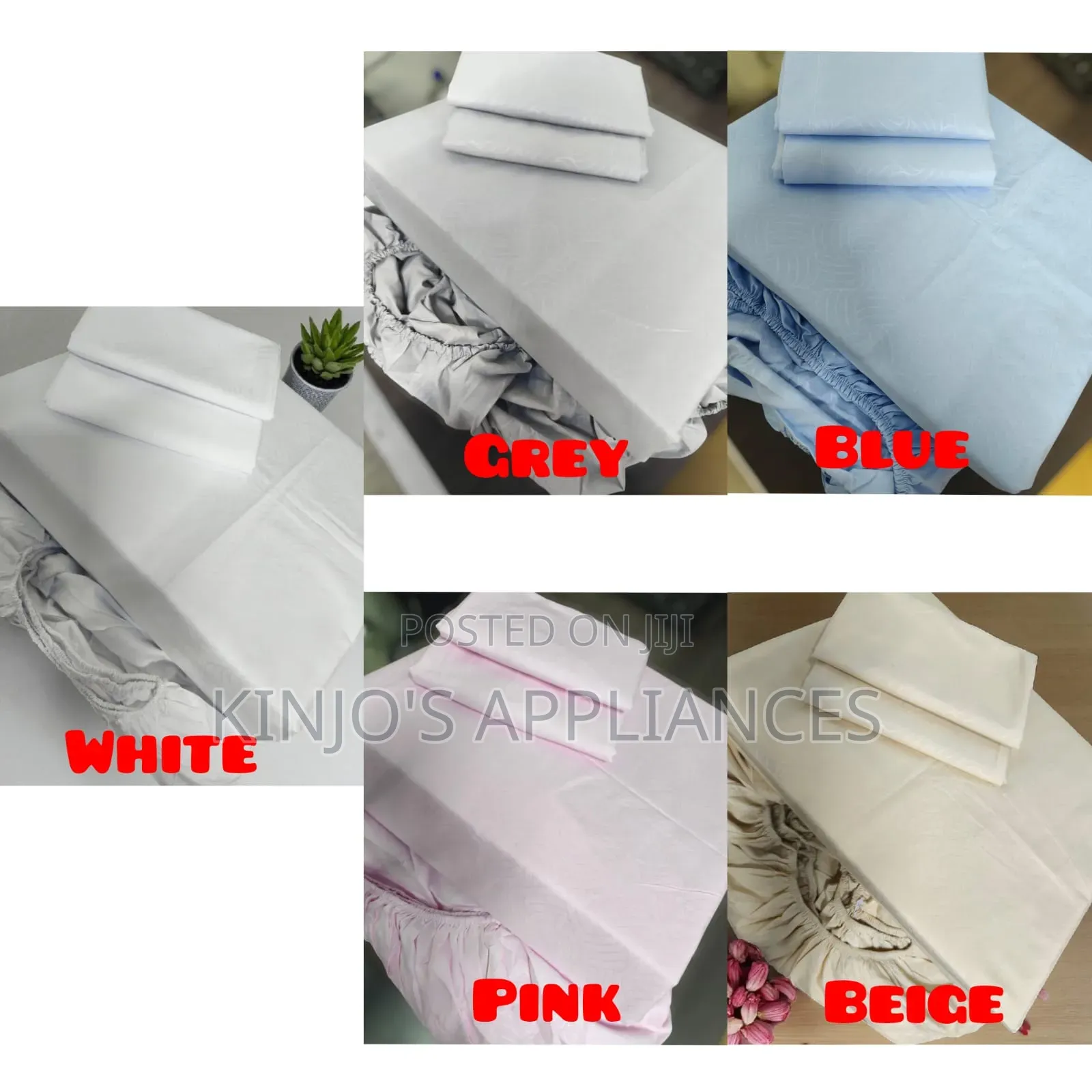 Plain Patterned Fitted Bedsheets
Size 6by7.