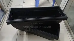 Black Plastic Flower Window Box Planters With Trays