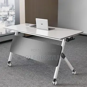 Office Table; White Mobile Home Office Training Meeting Table