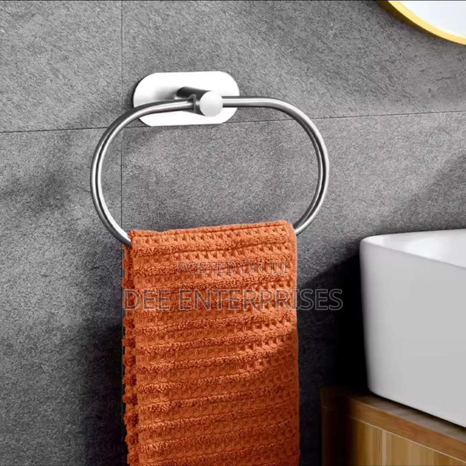 Gold/Silver Self Adhesive Towel Ring Towel Holder