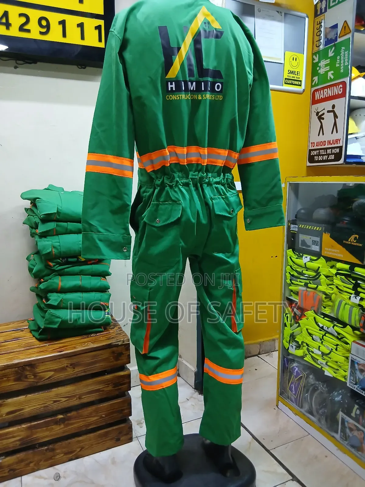 Cargo Pockets Overall With Two-Way Zip