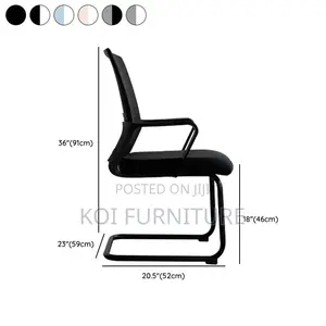 Office Chairs; Black Fabric Office Study Chair