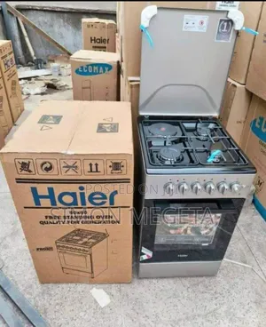 Cook With the Haier 50×60 3-Gas + 1-Electric Cooker With Oven.