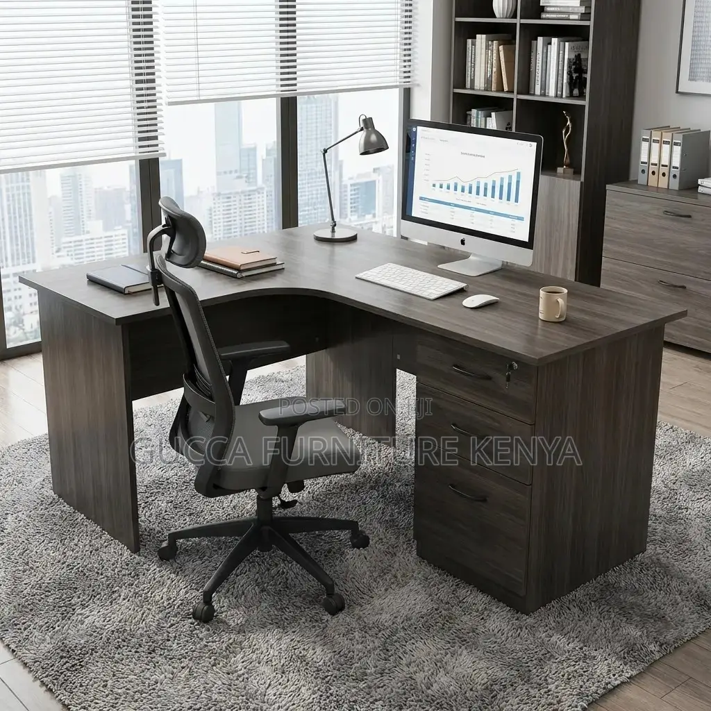 1.4m Curved L-Shaped Customized Study Desk