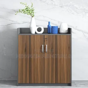 2-Door Wooden Office Credenza – Stylish Office Storage Unit