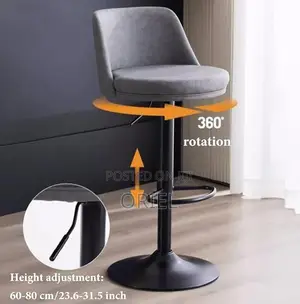 Home Chairs:- Swivel Height-Adjustable Kitchen Stool