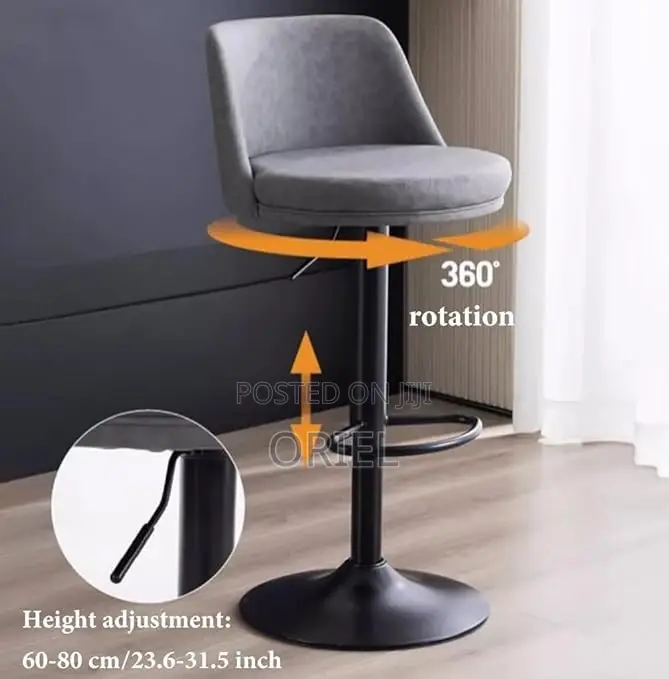 Home Chairs:- Swivel Height-Adjustable Kitchen Stool