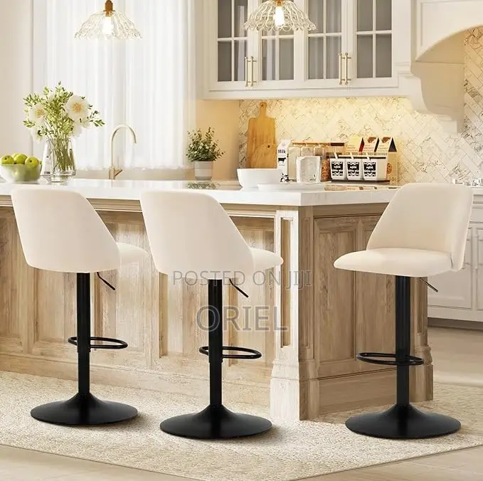 Home Chairs:- Swivel Height-Adjustable Kitchen Stool