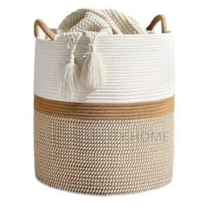 Cotton Rope Decor/Blanket Basket
