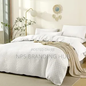 3pc Waffle Duvet Cover Set Size:6*6/6*7 Sk