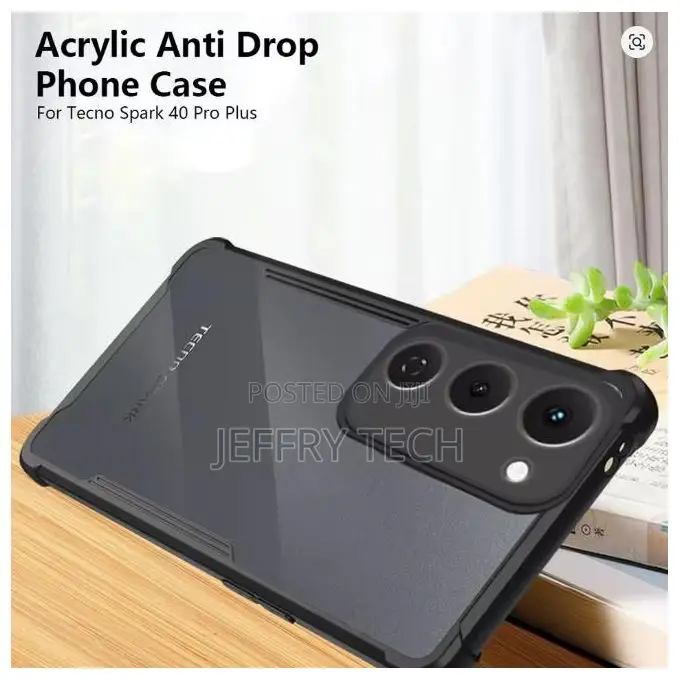 Tecno Spark 40 Pro Plus (+) Transparent, Clear and Colorless With Bla