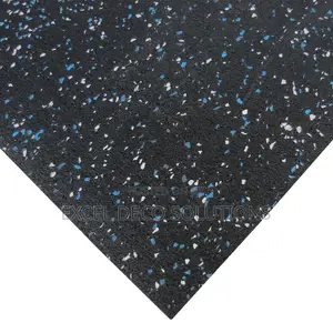 Blue Speckled Rubber Flooring for Gym, Fitness and Training Areas