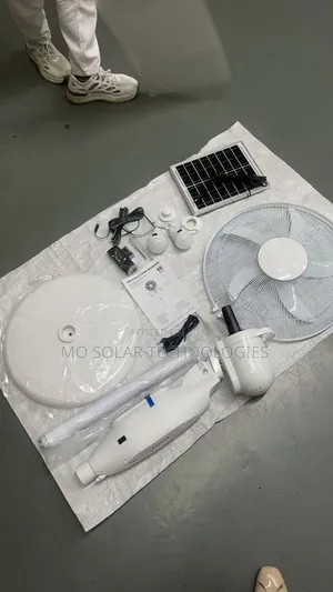Solar Table Fan With Bulbs