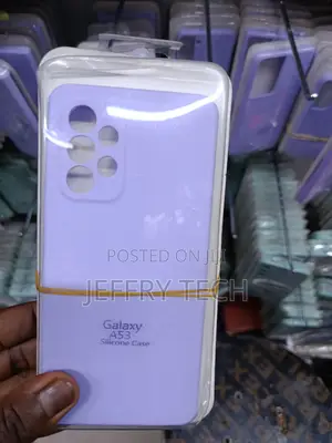 Parky Samsung Galaxy A53 Liquid Silicone Case With Cloth Lining