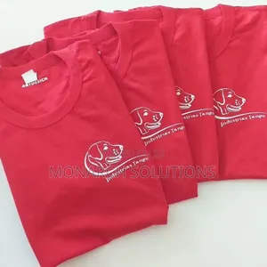 Red Tshirt/Sky Blue Tshirt With Perfect Logo of Your Choice