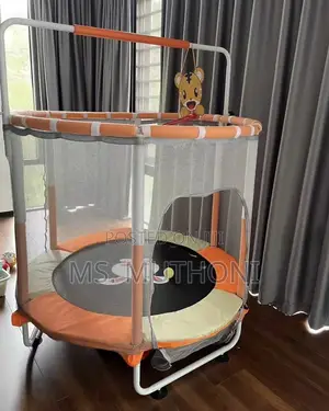 Children's Indoor Trampoline With a Safety Enclosure Net (5ft)