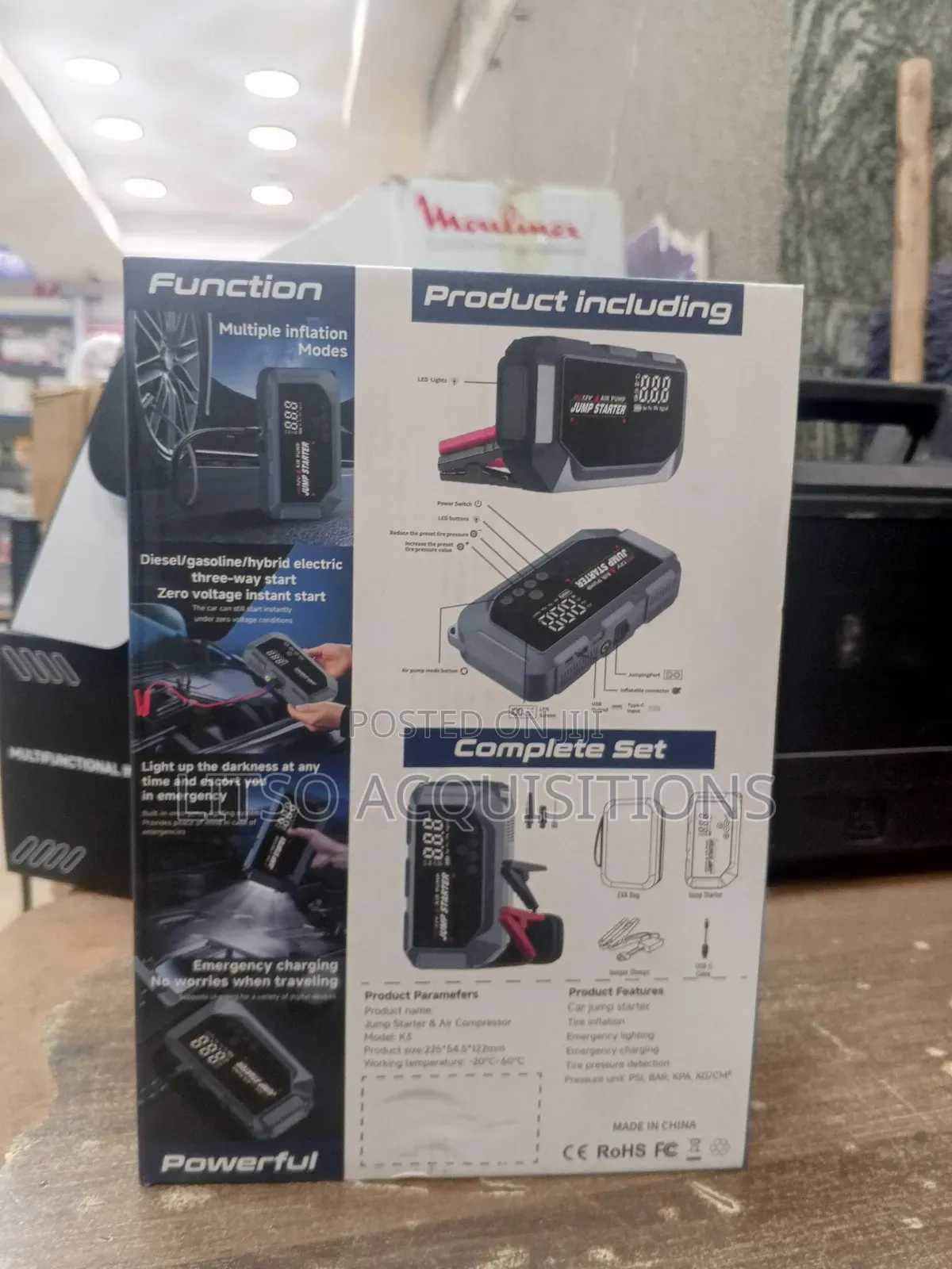 12v Jump Starter Pack With Air Compressor
