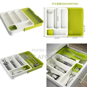Multipurpose Plastic Cutlery Drawer Organizer
