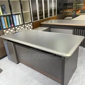Office Desk : 1.6m Modern Grey Executive Office Desk