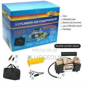 Double Cylinder Air Compressor Kit / Portable Tire Inflator