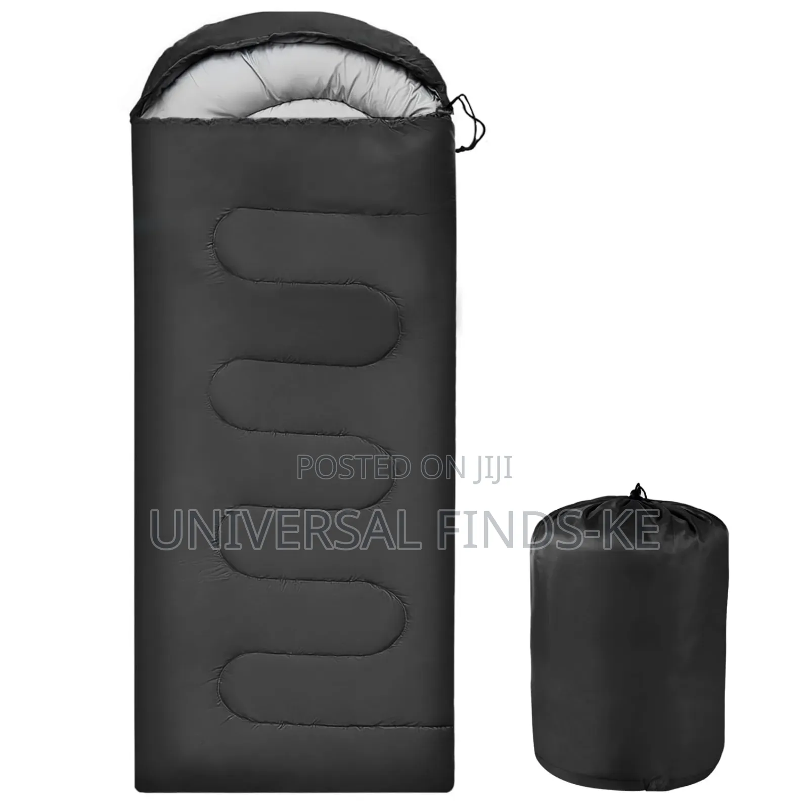 A Black Outdoor Sleeping Bag
