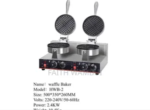 New Arrival Double Premier Waffle Maker Machine