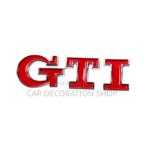 Gti Volkswagen Letter Decal Badge in Red or Black