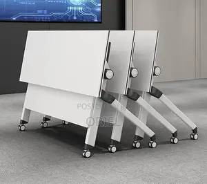 Office Table : White Foldable Training Office Table