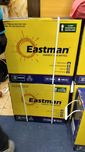 220ah 12v Eastman Tall Tubular Batteries