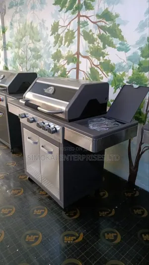 4 Burner Stainless Steel Gas Grill With Side Burner