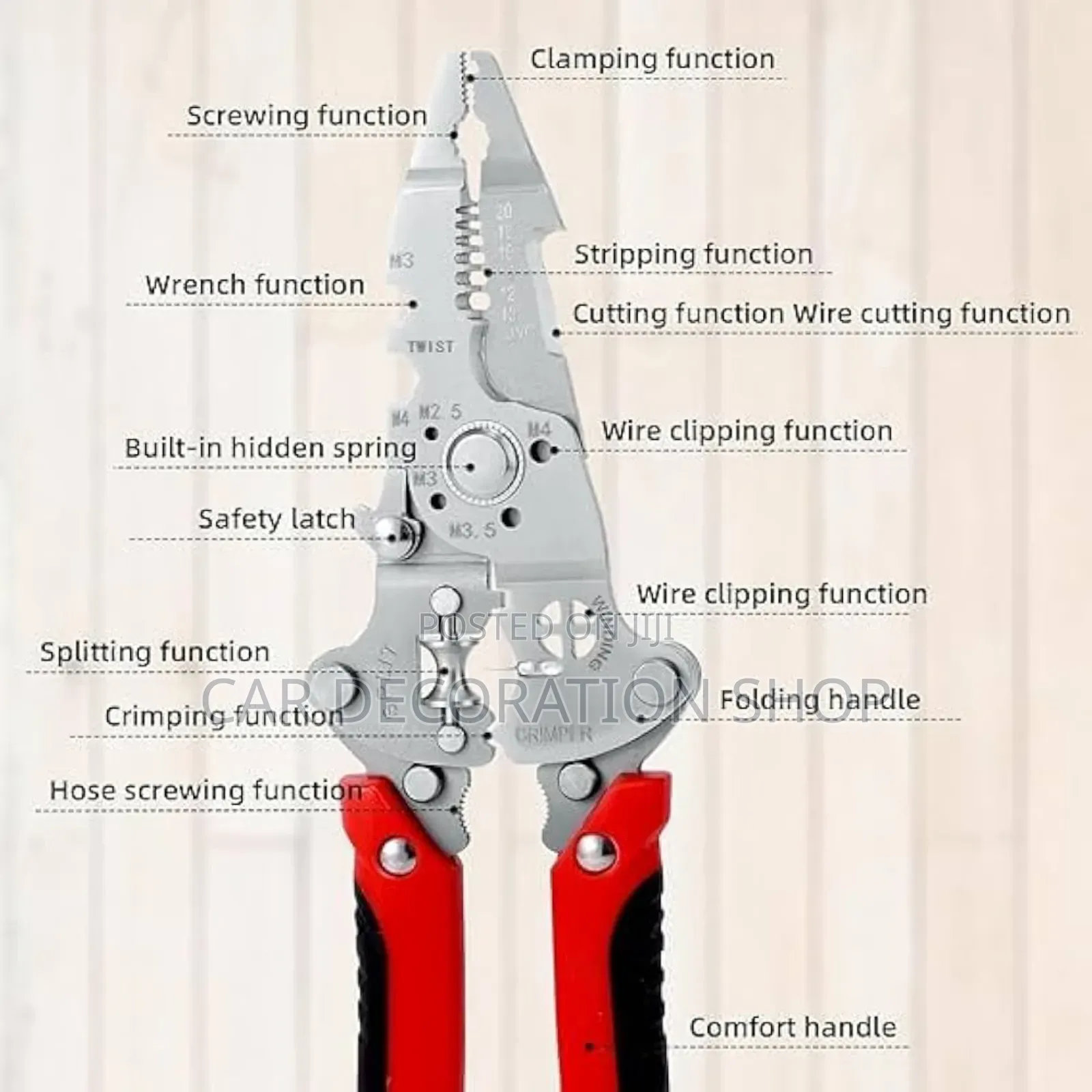 Wire Stripper,Voltage Tester Pliers ,Voltage Detector,Ergonomic Handle