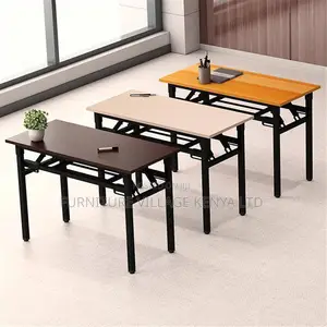 Office Desk; 120cm Foldable Metallic Leg Office Desk