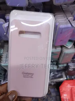 Liwan Galaxy S10+ Liquid Silicone Case With Cloth Lining -Rose Pink