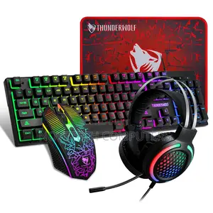 Tf400 Gaming Wired Keyboard Mouse 4 In1 Combos Keyboard Mouse Mousepad