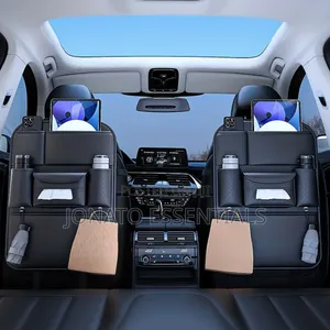 Leather Car Backseat Organizer - Universal Interior Storage Bag