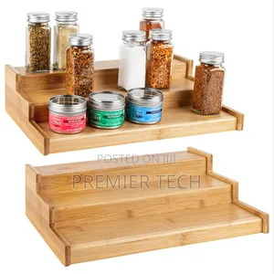3 Step Multipurpose Bamboo Spice Organizer