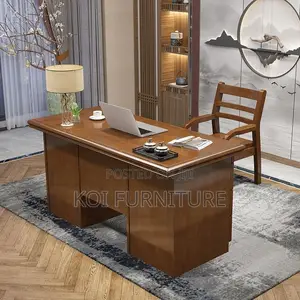 Office Desk; 1.4 Meters Functionality Executive Mahogany Desk