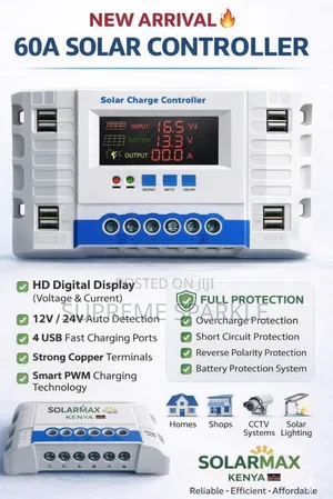 Solarmax 60a Solar Charge Controller. 12v/24v
