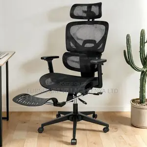 Office Chair; Orthopedic High Back Office Chair With Footrest
